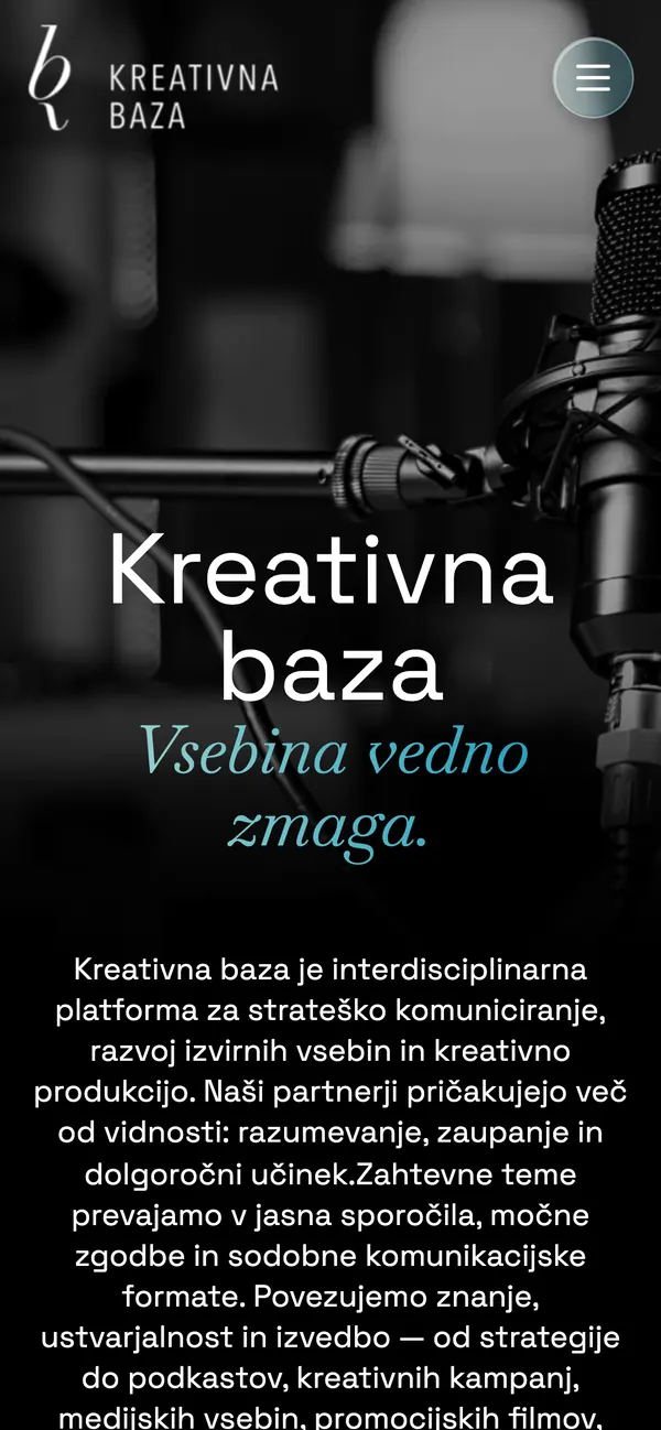 kreativnabaza.si on a phone